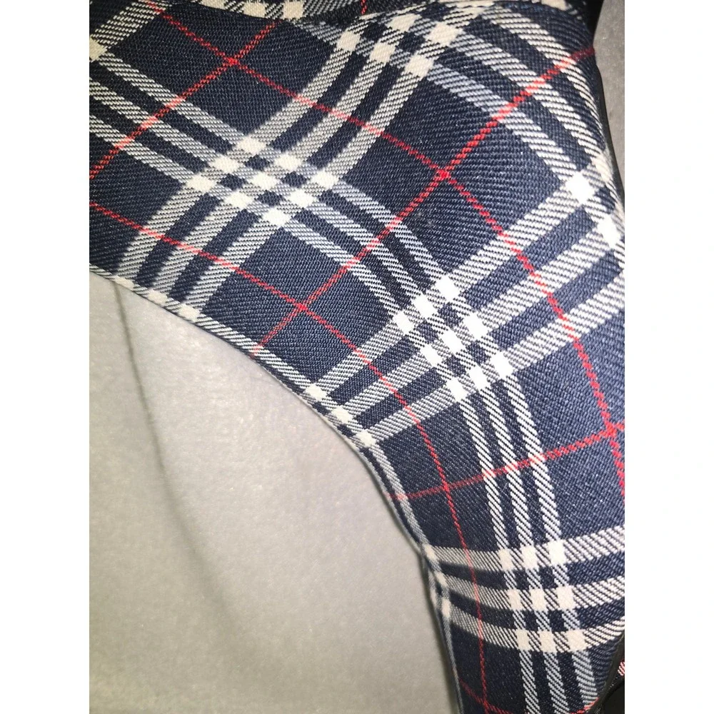 Zara Women Plaid Pointed Toe Kitten Heel Ankle Boots Size 8.5 - Picture 5 of 11